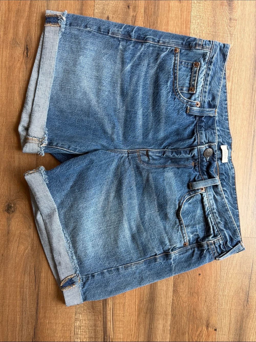 J. Crew Medium Wash 5 Poscket Distressed Denim  Shorts
